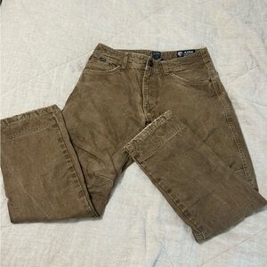 Kuhl Vintage Patina Dye Hot Rydr Brown Flannel Lined Pants 32 x 30